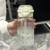 Simple water cup for girls with straw, high appearance level, summer student portable double drinking cup for girls 2026 new style cup details Picture